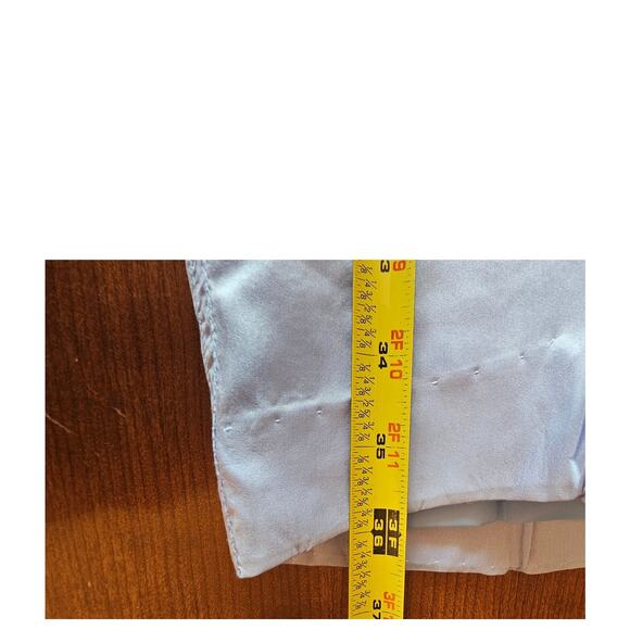 Mureli 100% Silk Pajama Pants Bottoms, light blue, pockets, Womens Sz M - Picture 6 of 6